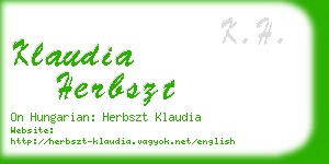 klaudia herbszt business card